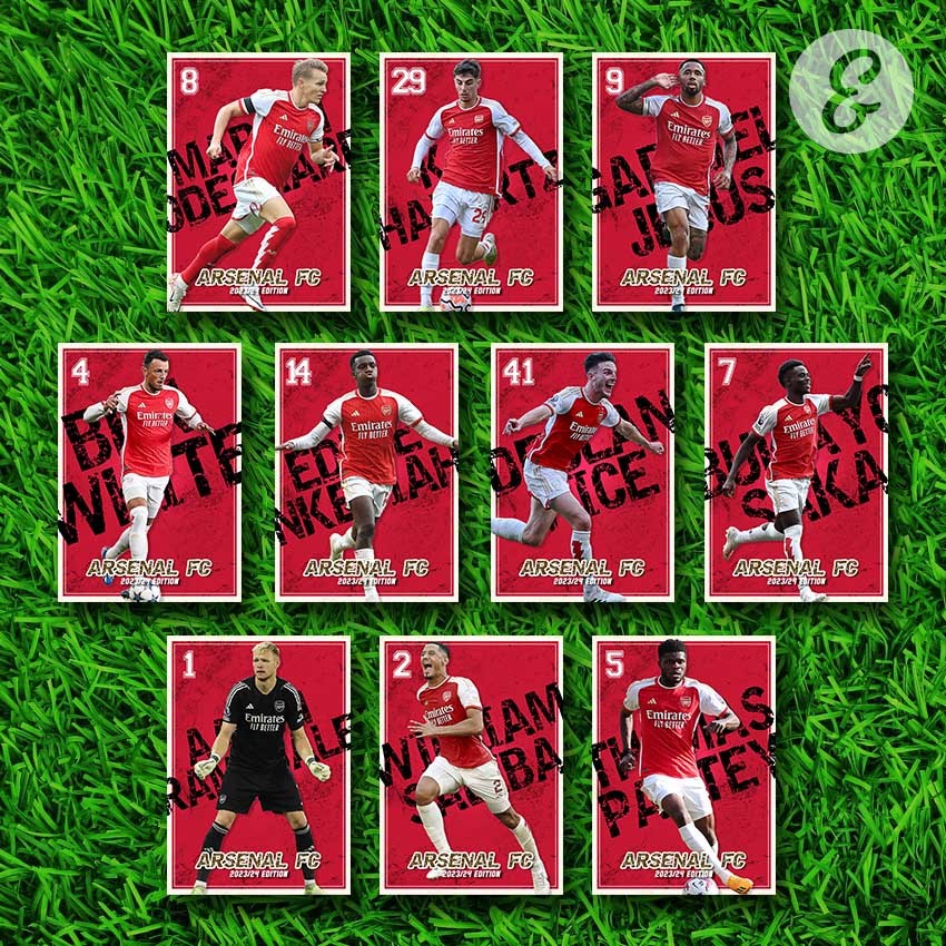 Mini Poster Card Player Ball - Arsenal 2023/24 Edition