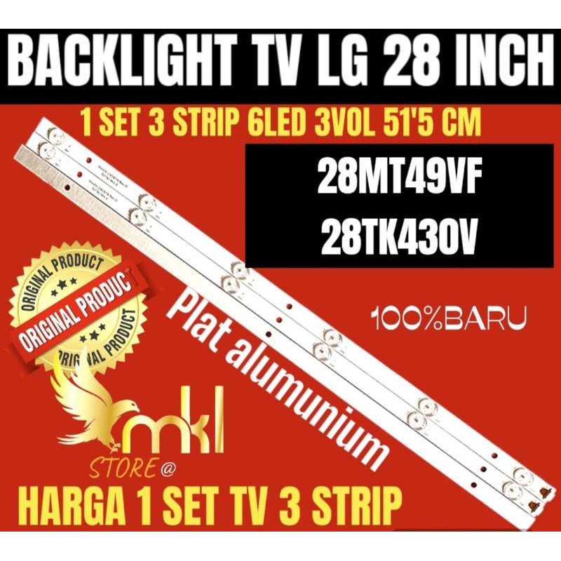LG 28 INCH LCD LED TV BACKLIGHT 28MT49VF- 28TK430V 28 INCH LG TV BACKLIGHT