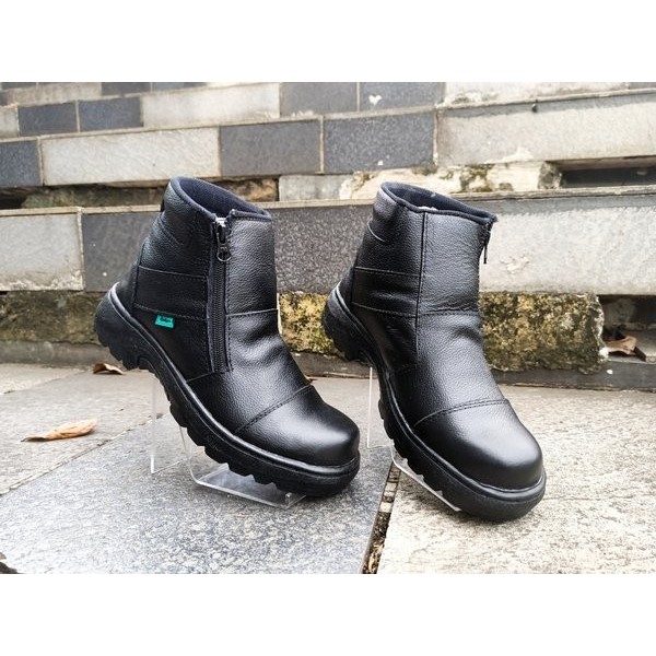 Men& 39;s SAFETY SHOES / LEATHER SAFETY BOOT ZIPPER SAFETY SHOES