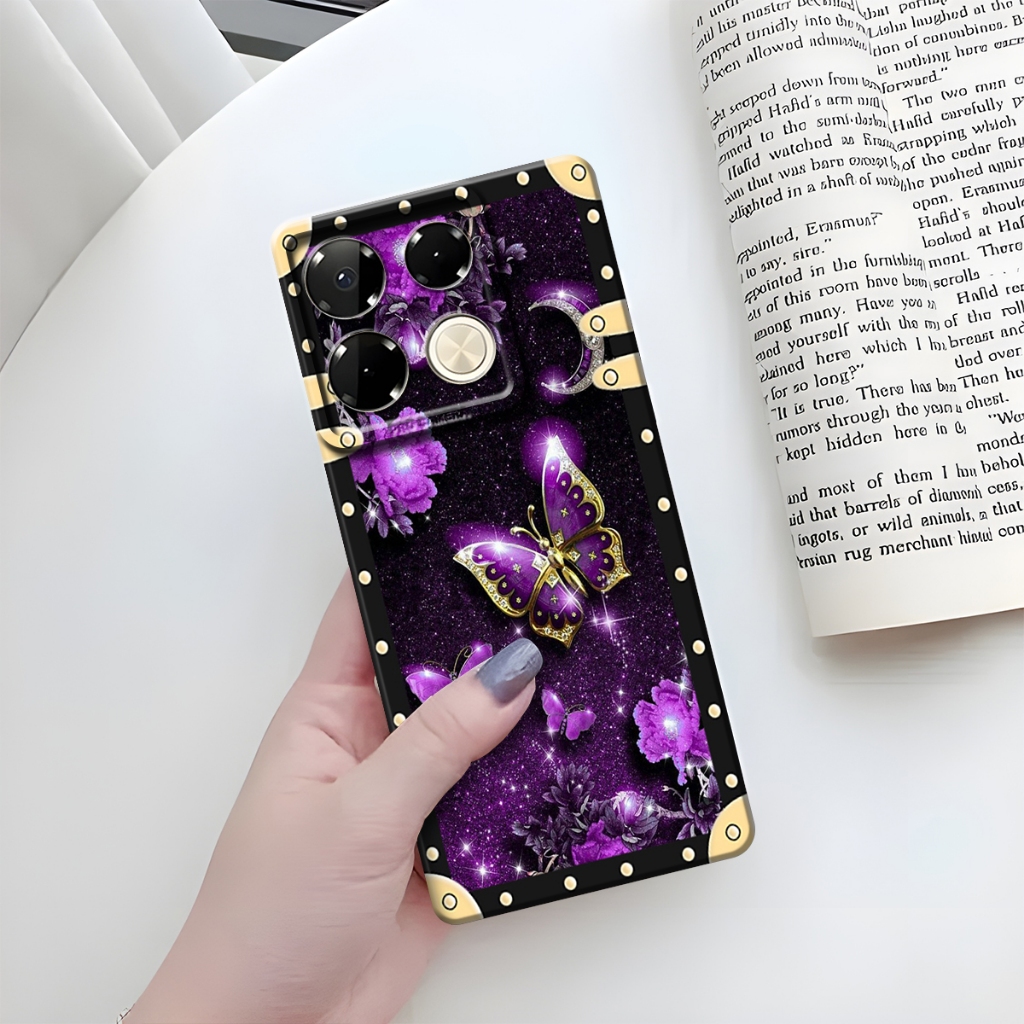 Softcase Procamera INFINIX NOTE 40, NOTE 40 PRO ซิลิโคนล่าสุด {ERSR80} Butterfly Motif Cute Case Vir