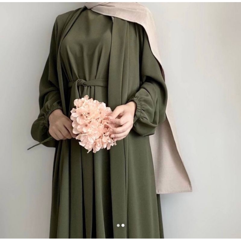 Shania Cringkle พรีเมี่ยม Abaya