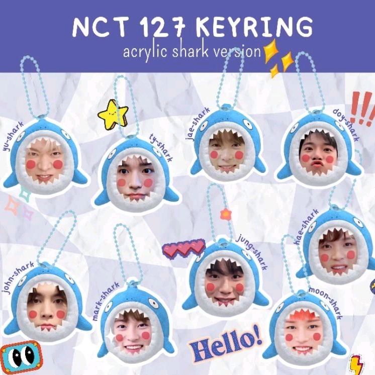 KEYCHAIN NCT 127 SHARK VER by synnastory