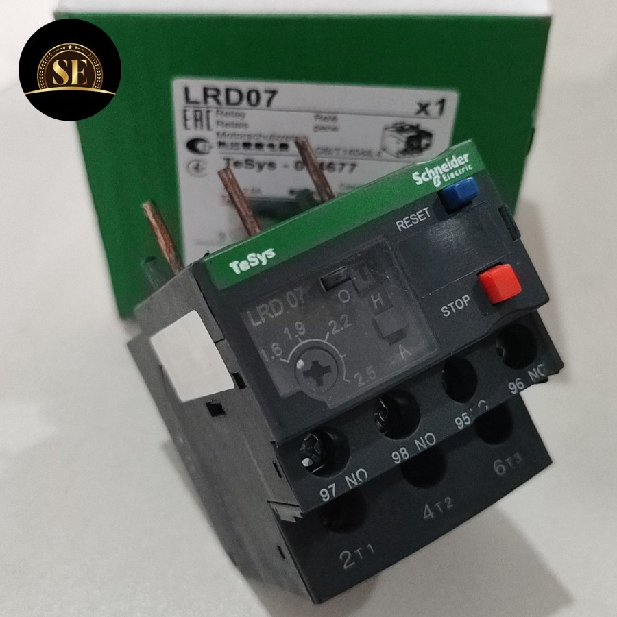 รีเลย์โอเวอร์โหลดความร้อน TOR LRD07 1.6A-2.5A 1.6A-2.5A LRD 07