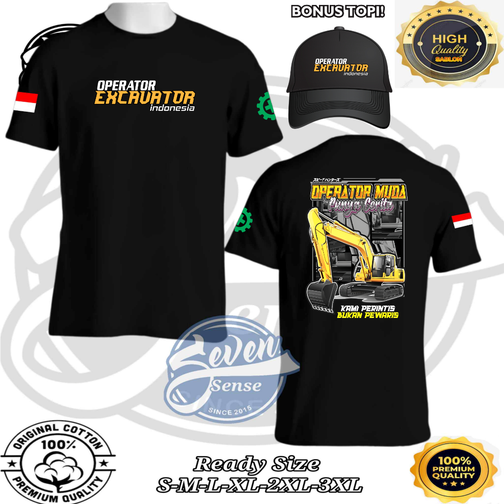 หนุ่ม EXCAVATOR OPERATOR เสื้อยืด HAS A STORY BONUS VARCITY APPAREL หมวก
