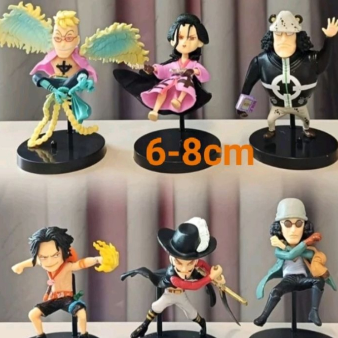 One piece Figure Ace Marco Robin Mihawk Kuma Set 6 ชิ้น