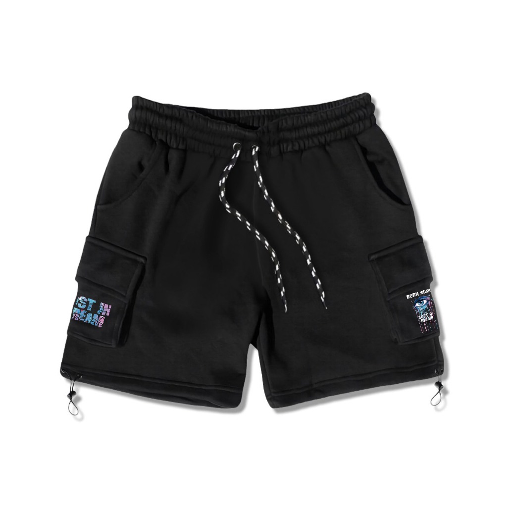 Born Again Sorpant Fleece กางเกงขาสั้นคาร์โก้ผู้ชาย