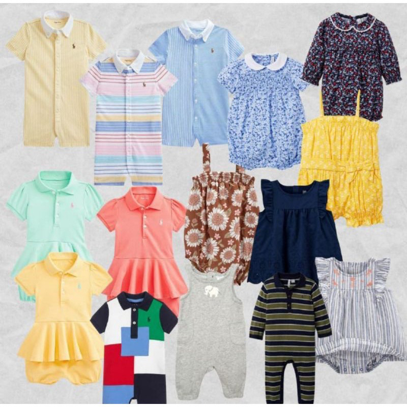 RM004 ชุดรอมเปอร์ ชุดนอนสําหรับเด็กชายและเด็กหญิง P0LO