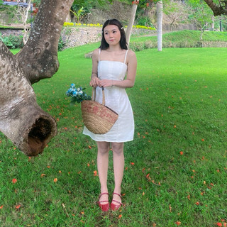 Raya Linen Mini Dress | Gaun Santai Elegan