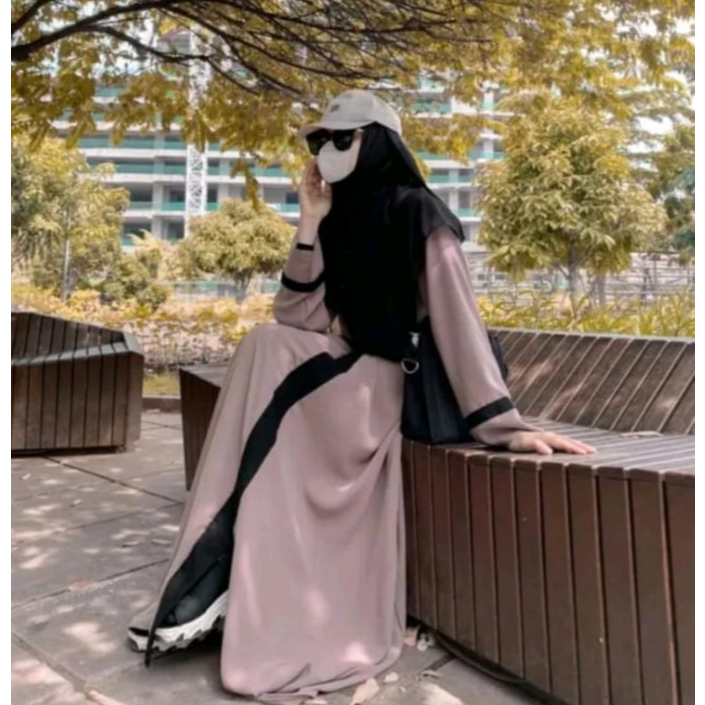 Abaya พื้นฐาน | ตุรกี Abaya COMBINATION| | ชุดอาหรับตุรกี Abaya Basic ไซส์ ML XL XXL
