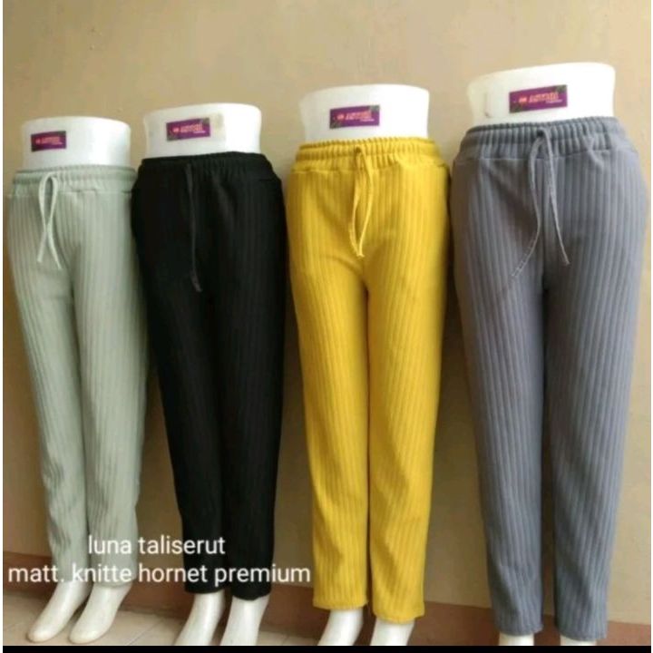 Knit BAGGY PANTS / ADULT WOMEN& 39;S BAGGY PANTS PREMIUM KNIT HORNET MATERIAL