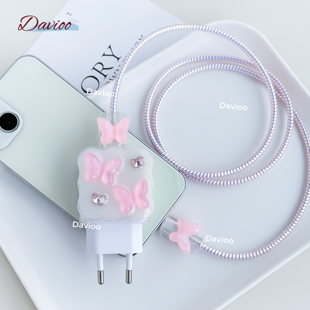 Samsung 25w OVAL Charger Protector - รุ่น: EP-TA800 Crystal Motif Samsung 25w Cable & Adapter Protec