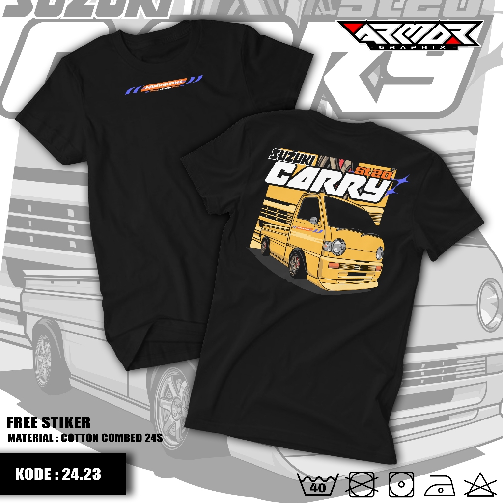 Suzuki Carry St 20 Pick Up Racing Car เสื้อยืดต้นฉบับล่าสุด armorix ฟรีสติกเกอร์ - Suzuki Carry St 2