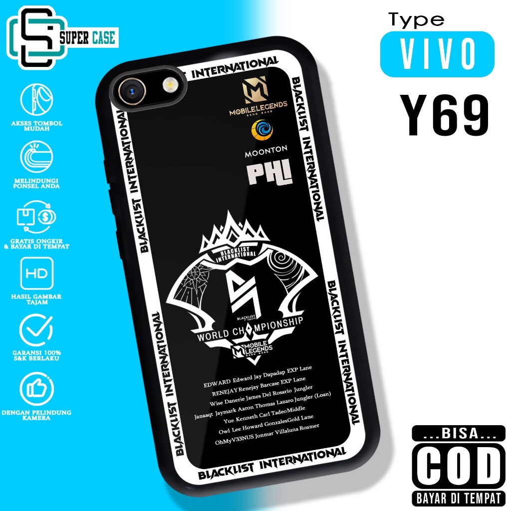 เคส VIVO Y69 SuperCase Motif [ NGA ] เคสมือถือกระจกเคลือบเงาแบบกําหนดเอง Softcase กระจกเคลือบเงา CAN