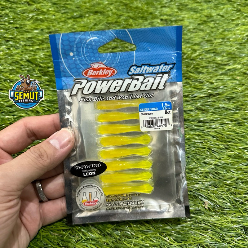 พื้นรองเท้าอ่อนคุณภาพ POWERBAIT SLIDER SHAD 3.8 ซม. น้ําสดและเค็ม