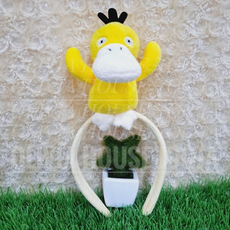 ที่คาดผม Psyduck สีเหลือง Fullbody Psyduck ที่คาดผมโปเกมอน Psyduck Fullbody