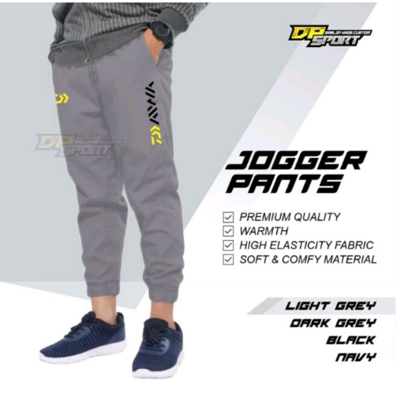 Jogger Training Outfit กางเกงกีฬาสีพรีเมี่ยมพร้อมลายตกปลา Daiwa ผู้ใหญ่