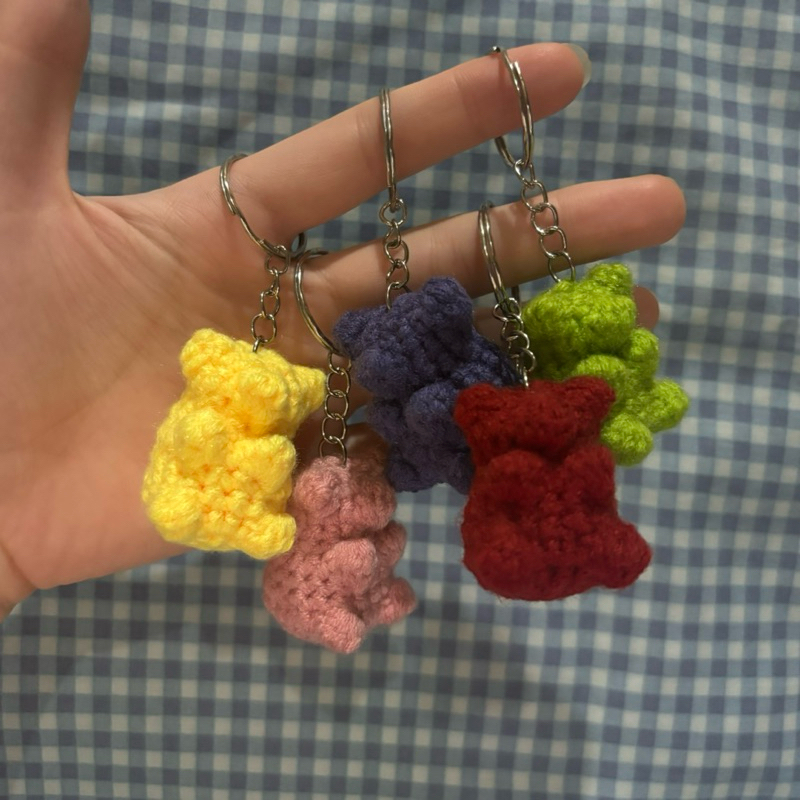 GANTUNGAN Plushie Gummy Bears Amigrumi | พวงกุญแจถัก Amigrumi Gummy Bears | พวงกุญแจถัก Amigrumi Gum