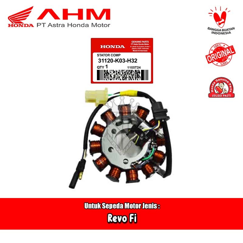 Spool Magnet Stator Comp Honda Revo Fit X Fi Original AHM 31120-K03-H32