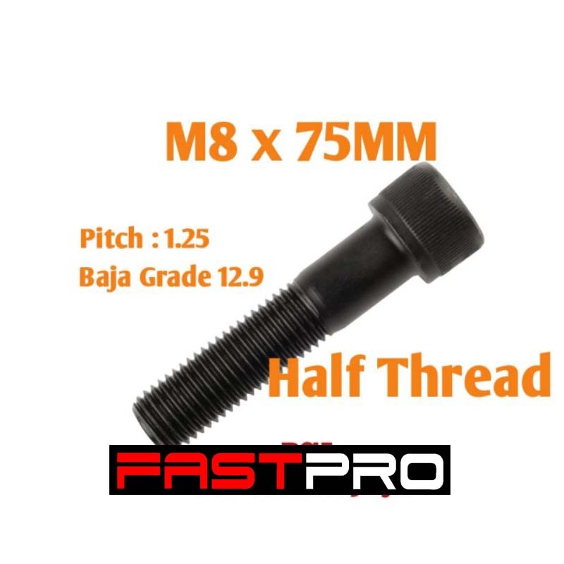 M8 x 75 Steel L Bolt / Socket Head L Key Grade 12.9 / HT ราคา 1 ชิ้น