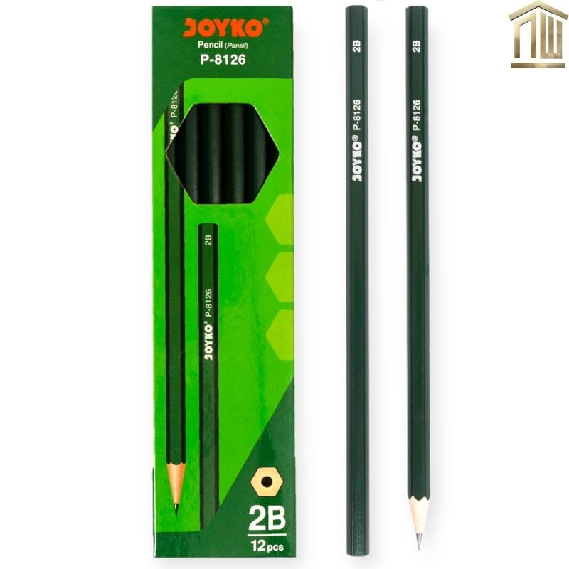 HIJAU Joyko Green 2B Pencil P - 8126 (12 ชิ้น)