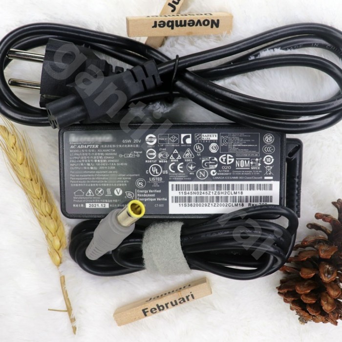 อะแดปเตอร์ชาร์จ LE Thinkpad TX200 X220T X230 X230T X140E X131E AC 100-240V, 50-60Hz, 1.8A