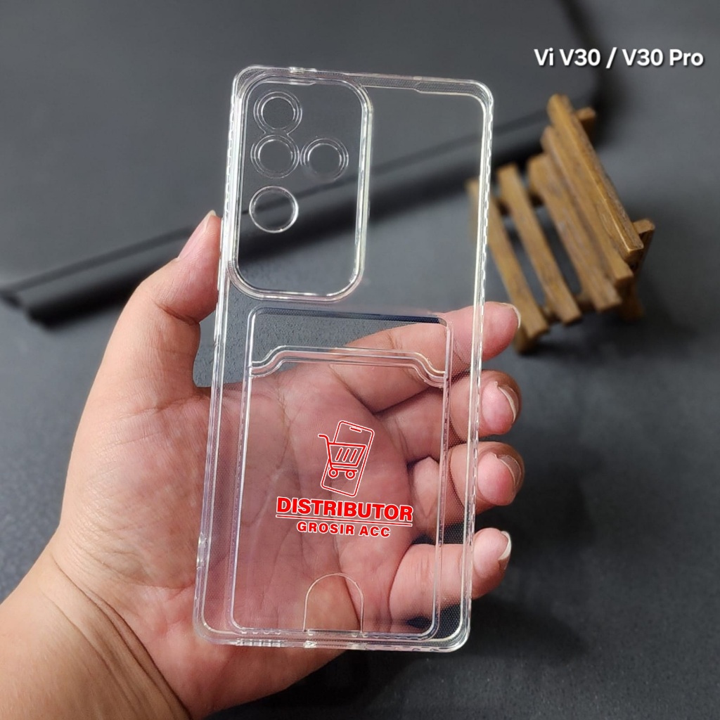 VIVO V30 PRO SOFTCASE CARD CASE CLEAR CARD SLOT CASE VIVO V30 PRO