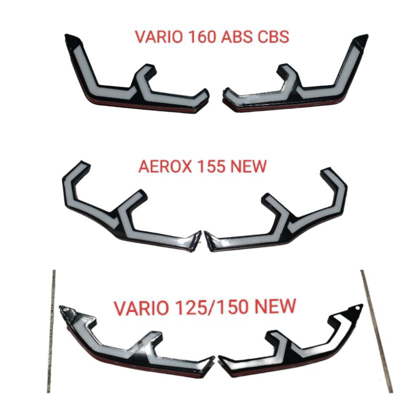 กรอบคิ้วหกเหลี่ยม aerox 155 ใหม่ Vario 125/150 ใหม่ 2018-2024 Vario 160 ABS cbs ไม่ใช่ led