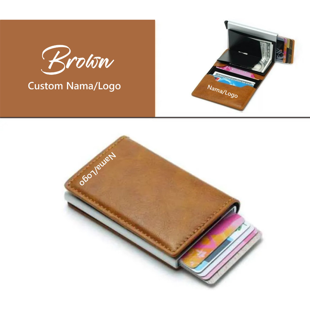 Gift Set - Leather RFID Original Anti Theft Blocker Card Wallet Premium