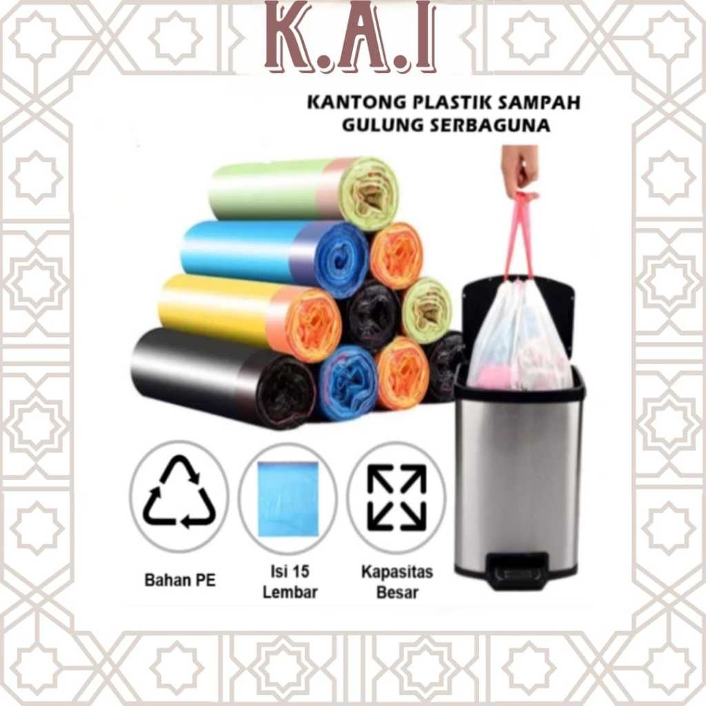 (KAI) กระเป๋ากระเทียมพลาสติก ROLL MULTIPURPOSE TRASH BAG DISPOSABLE GARBAGE BAGE