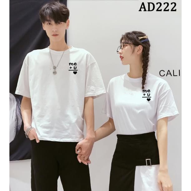 แฟชั่น BajuCouple เสื้อผ้าเรียบง่ายเสื้อยืดคู่ชายหญิง MATHEMATICS ME U