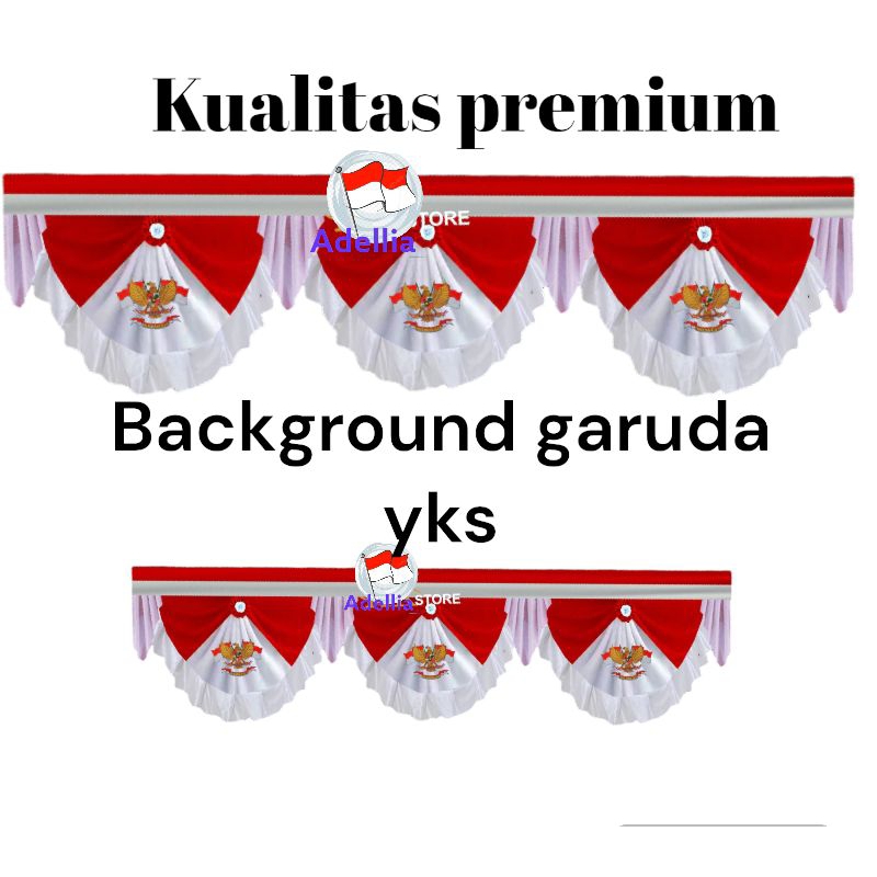 MERAH RED AND WHITE GARUDA FLAG BACKGROUND YKS GARUDA