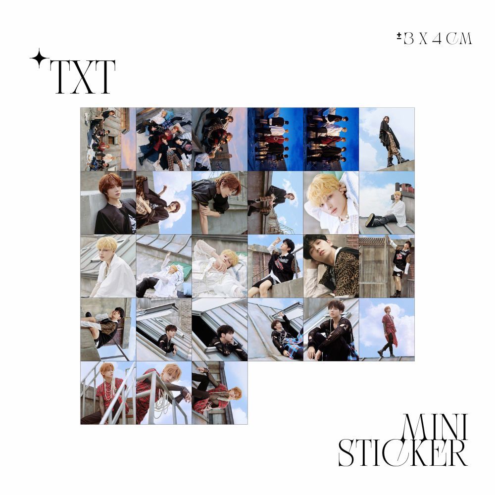 MINI TXT FREEFALL STICKERS (CONTENTS: 27 ชิ้น) สติ๊กเกอร์ TRANSPARK HOLOGRAM KPOP IDOL KOREA PREMIUM