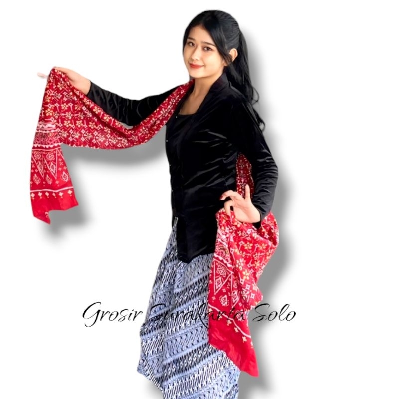 Sampur Batik Cinde / ผ้าคลุมไหล่เต้นรําพร้อม Cinde motif / Sampor Dance Batik