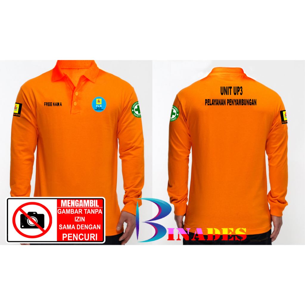 ขายเสื้อยืดคอปกโปโล UNIT UP3, PLN CONNECTION SERVICE, QUALITY BINADES