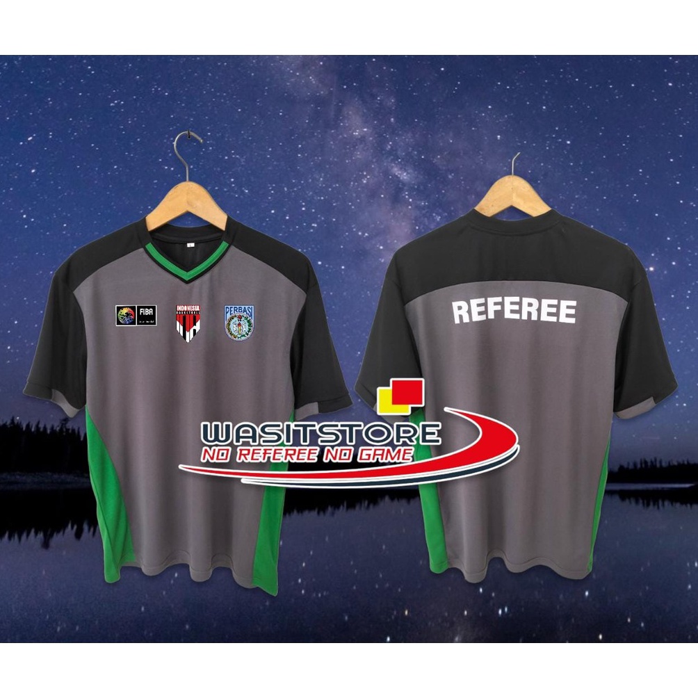 CODE H7O REFEREE BASKETBALL SHIRT FULL LOGO MDABU BLACK FIBAINAPERBASIREFEREE