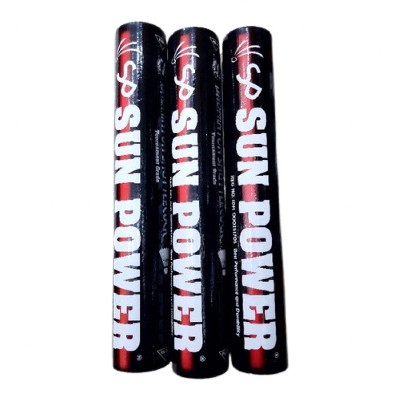 CODE O93S ลูกขนไก่ SUNPOWER Sun Power Racket Ball เนื้อหา 12 ต้นฉบับ