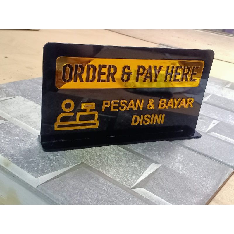 Order & Pay Here Order and Pay Here อะคริลิค TIMBUL และตัด