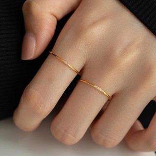 Adore - Cincin Titanium Tahan Karat Ultra-Halus Berlian-Set Sederhana dan Modis Untuk Wanita -1016