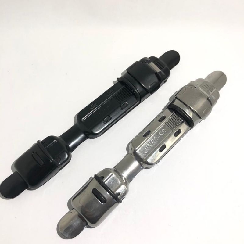 REEL SEAT TEK JINBO SILVER/BLACK TYPE S6 QUALITY STAINLESS MATERIAL