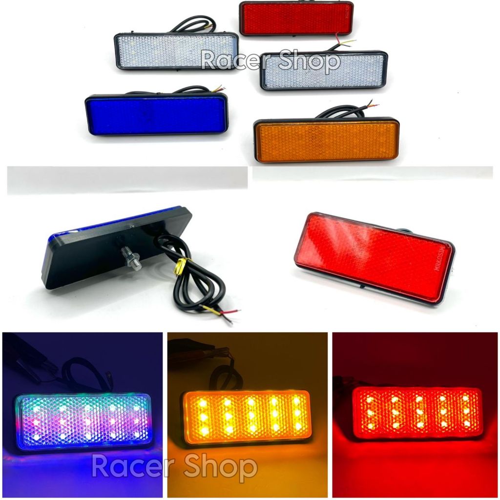 Mata Led Cat Eye โคมไฟเบรคหยุด Universal Cat Eye โคมไฟด้านหลัง Stoprem โคมไฟ Nmax Aerox PCX Lexi Vario ใหม่ Vantel Beat Mio Fino Sporty