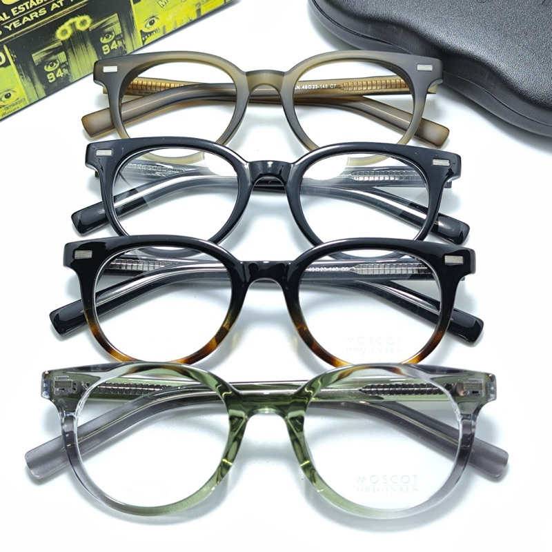 Moscot DAHVEN แว่นตา/กรอบ Unisex ขนาด 49.23.148 Premium (Photochromic, Blueray, Bluechromic) ลบ, แว่