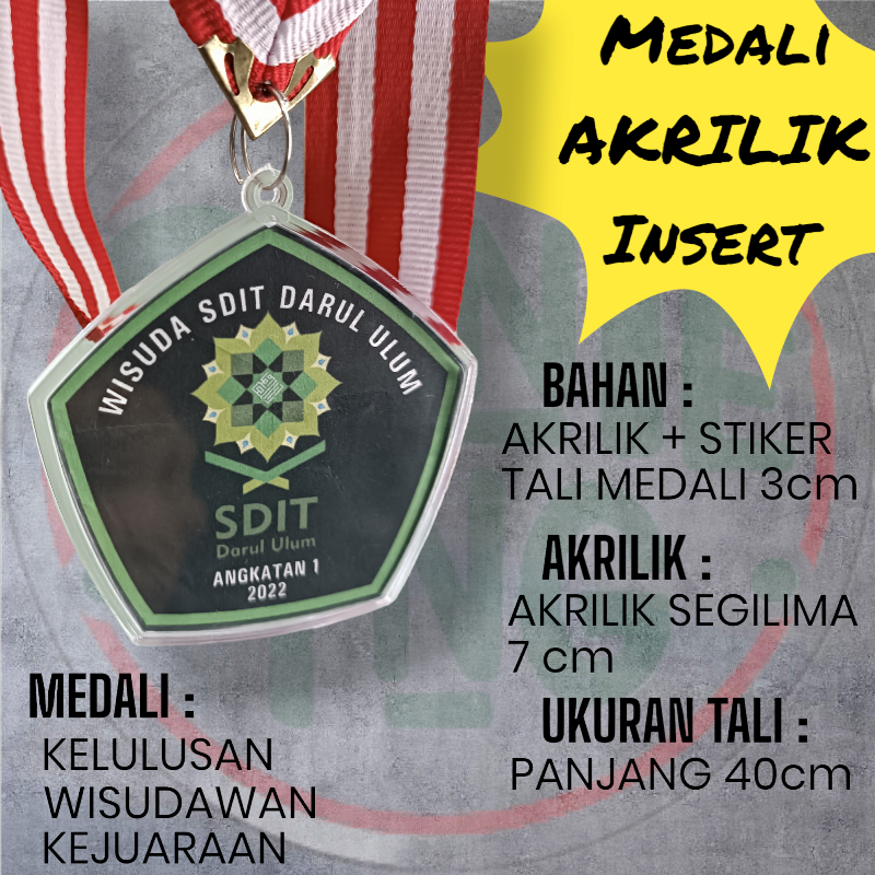 ACRYLIC MEDAL CUSTOM GRADUAL PAUD MEDAL SMP SMA TK MEDAL INDEPENDENCE MEDAL