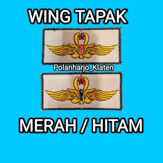 MERAH RED SQUARE WING TAPAK / BLACK SQUARE WING TAPAK / BROIDERED WING TAPAK