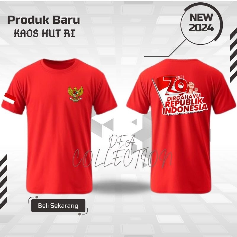 เสื้อยืด DISTRO DIRGAHAYU REPUBLIC OF INDONESIA 79 YEARS // เสื้อยืด DISTRO MADE OF COTTON