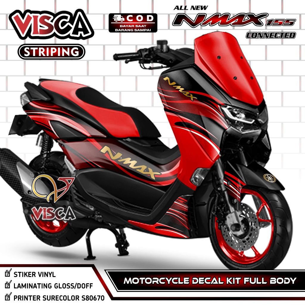Decal Nmax New Full Body - สติ๊กเกอร์ Nmax 155 Full Body 2022 - Decal Nmax 2022 Full Body - Striping