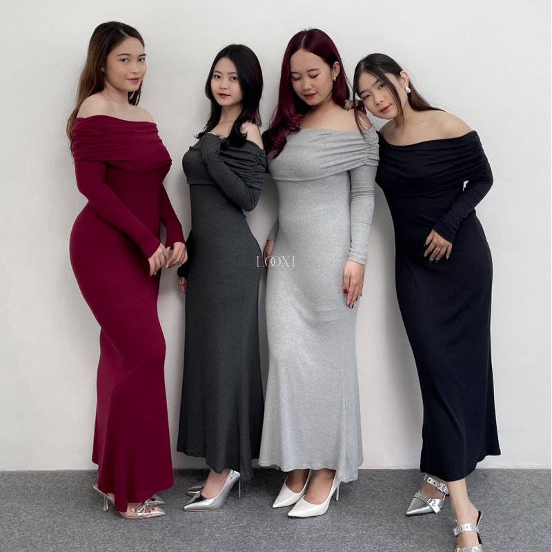 ชุดเดรส Semma Sabrina | เดรสยาวไหมพรม