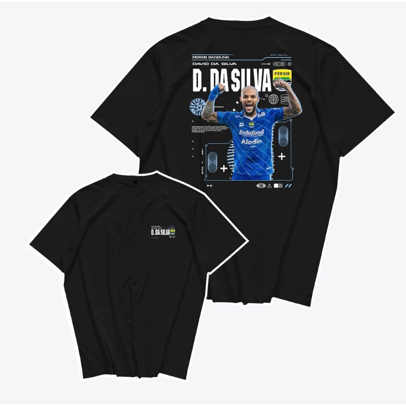 เสื้อยืด David Da Silva Persib - เสื้อยืดฟุตบอล - Viral Combed 24s เสื้อยืดผู้ชาย Unisex