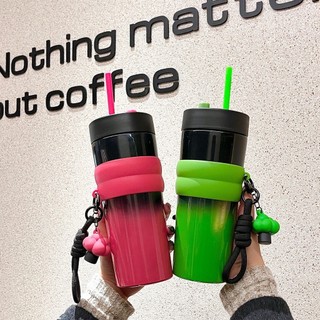 FREE GANTUNGAN!! TUMBLER VIRAL GRADASI STAINLESS STEEL SUS 316 / BOTOL TERMOS MOBIL GRADASI + SEDOTAN 112 2116