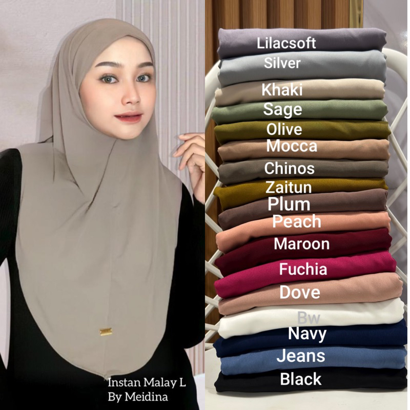 MALAY L JERSEY INSTANT HIJAB/MeidinaOri