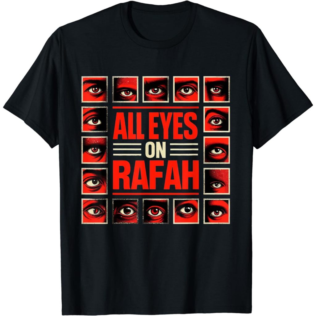 เสื้อยืดผู้ใหญ่ All Eyes บน ราฟาห์9